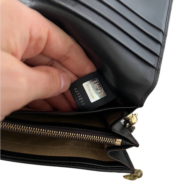 Vintage Fendi Zucca Print + Leather Trifold Convertible Wallet on Chain - Picture 12 of 12